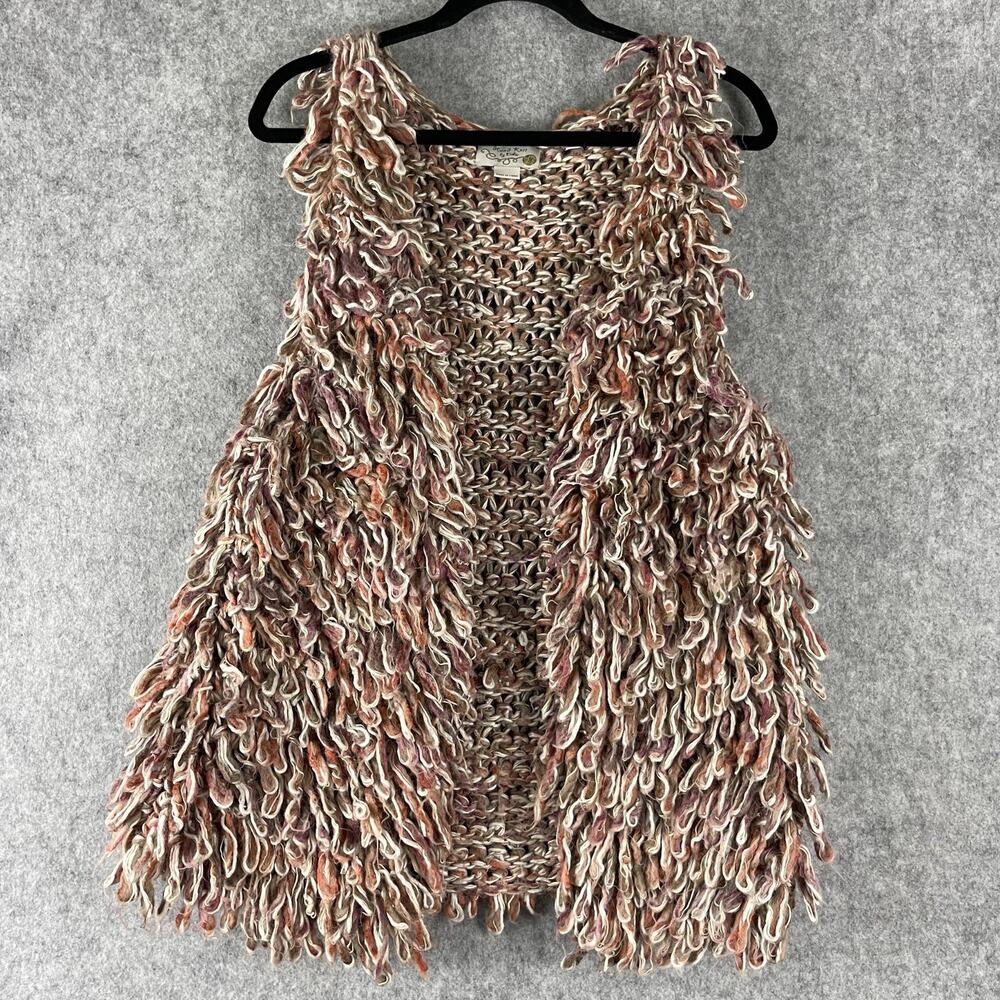 Anthropologie Hand Knit By Dollie Sweater‎ Vest Womens M/L Wool Alpaca Festival